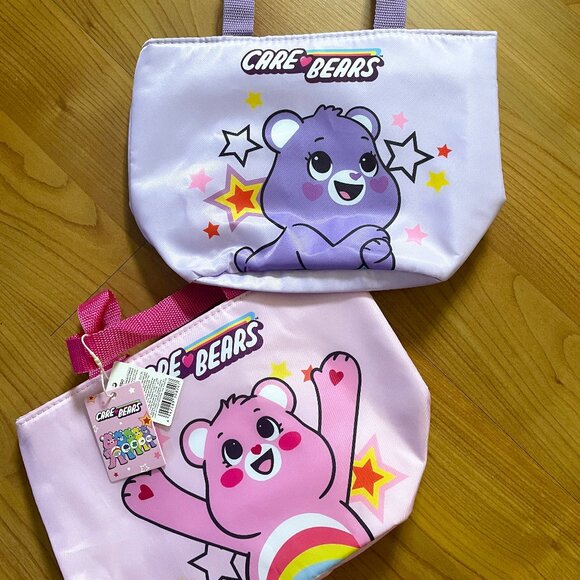 Firm. DISCONTINUED NWT Care Bears Insulated Cooler Bags. Lunch Pail Miniso Totes - Picture 1 of 9